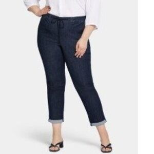 NWT NYDJ Women's Slim Ankle Jogger Cuff Denim Pull On Jean Pants 20W